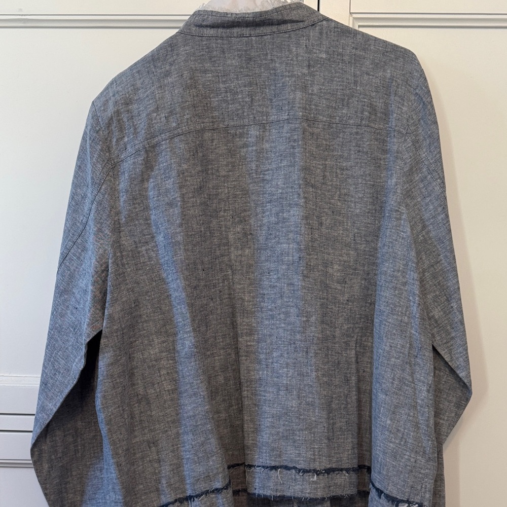 Stylish Blue Gray Button-Up Jacket- never worn - Picture 2 of 3